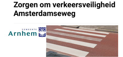 Zorgen om verkeersveiligheid Amsterdamseweg